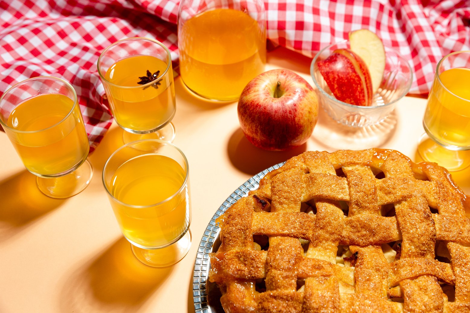 Homemade Apple Pie with Apple Cider Cocktails